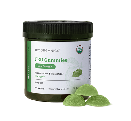Organic THC-Free CBD Gummies (Sour Apple)