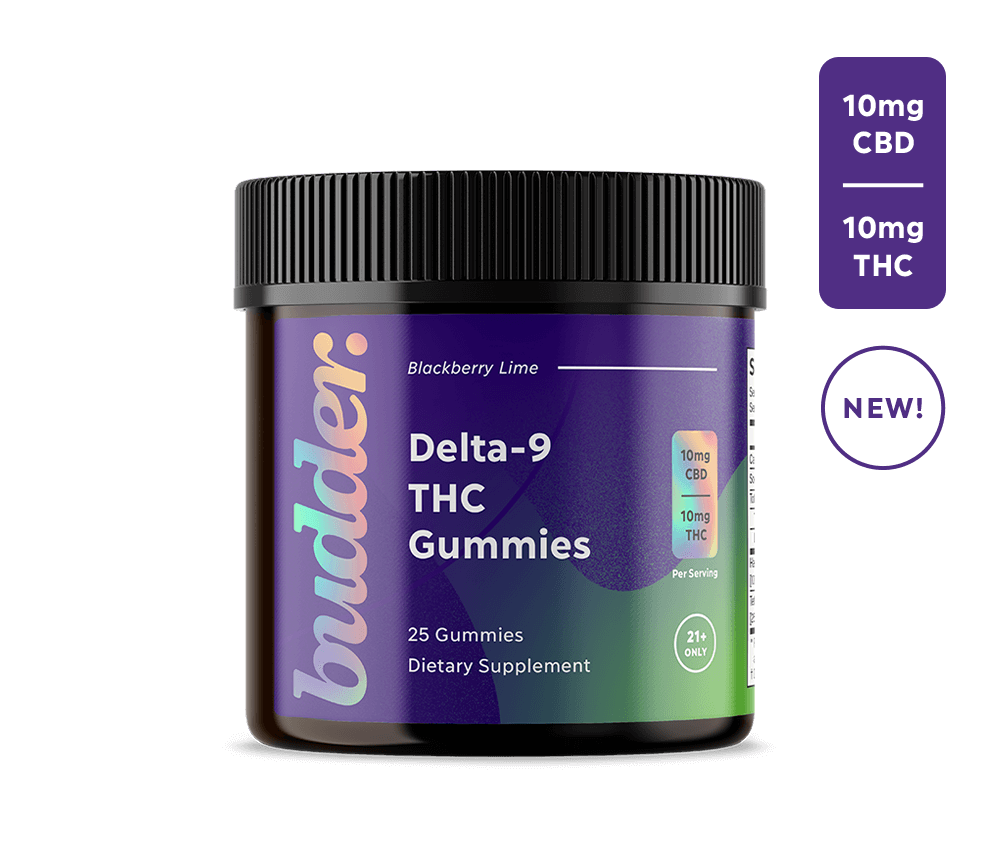 Budder 10mg Delta 9 THC Gummies (Blackberry Lime)