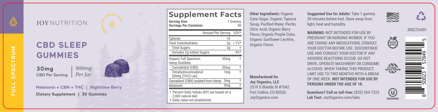 CBD Gummies for Sleep (Mixed Berry)