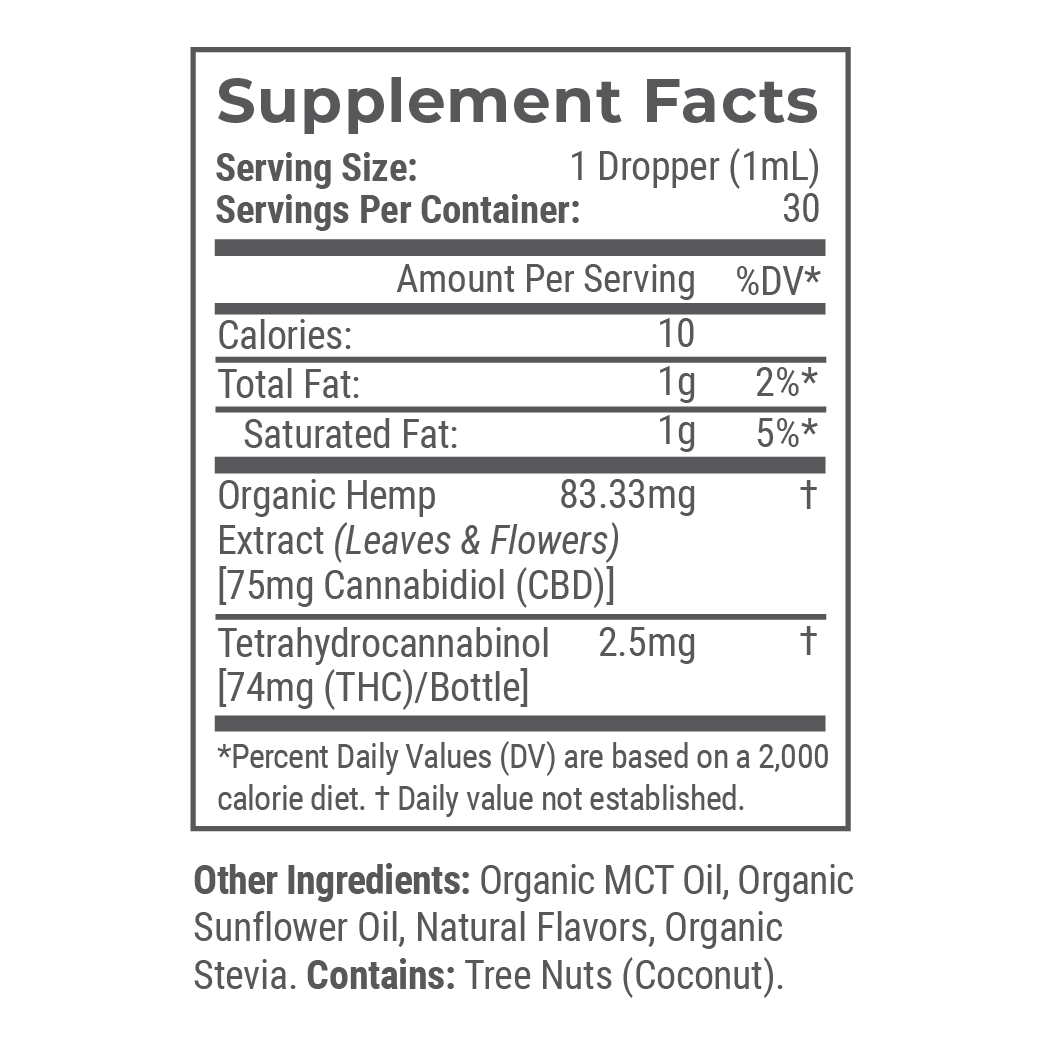 Tropical: Organic Full Spectrum CBD Tincture with THC