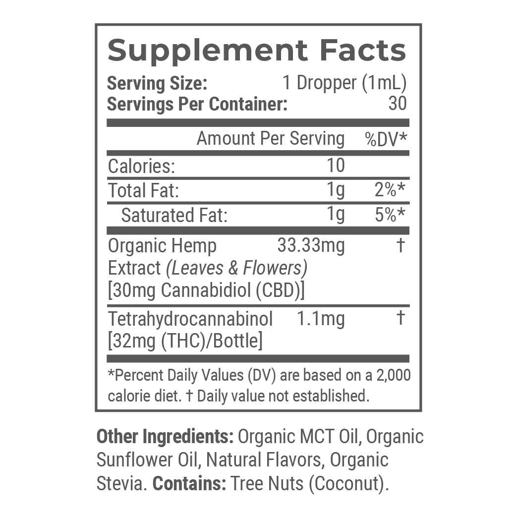 Tropical: Organic Full Spectrum CBD Tincture with THC