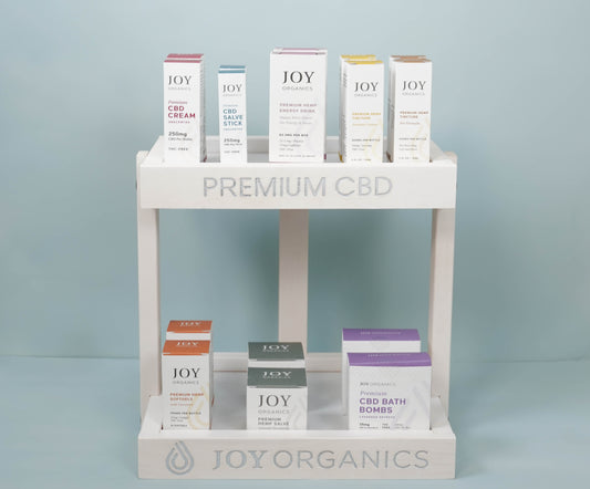 Joy Organics 2-Tier Wooden Display