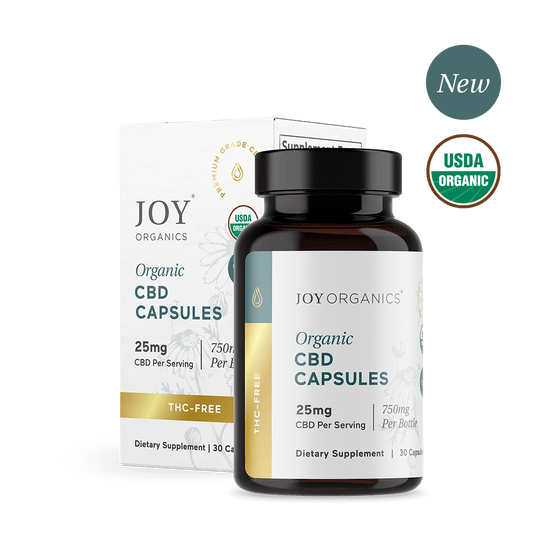 Broad Spectrum Organic, Vegan CBD Capsules 25mg