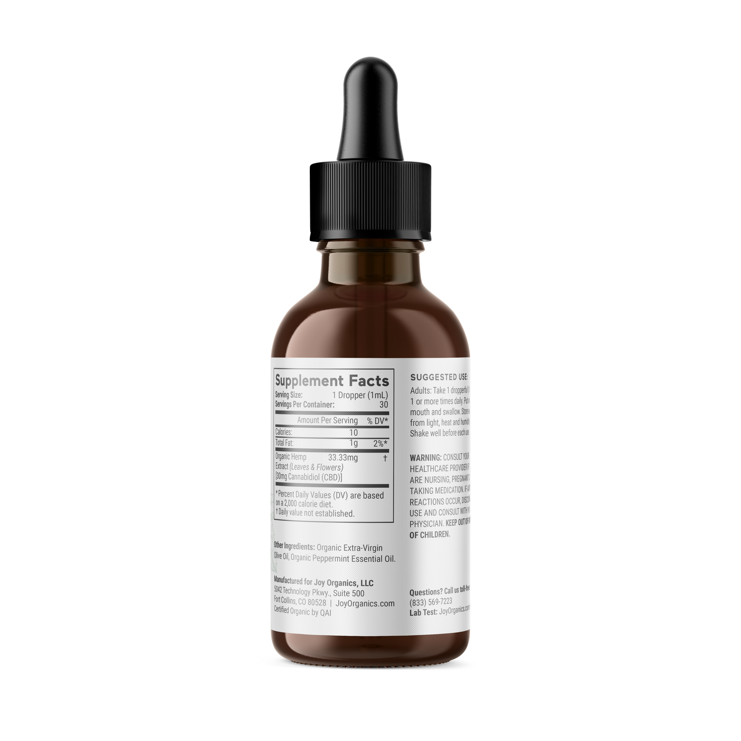 Mint: Organic Broad Spectrum CBD Tincture