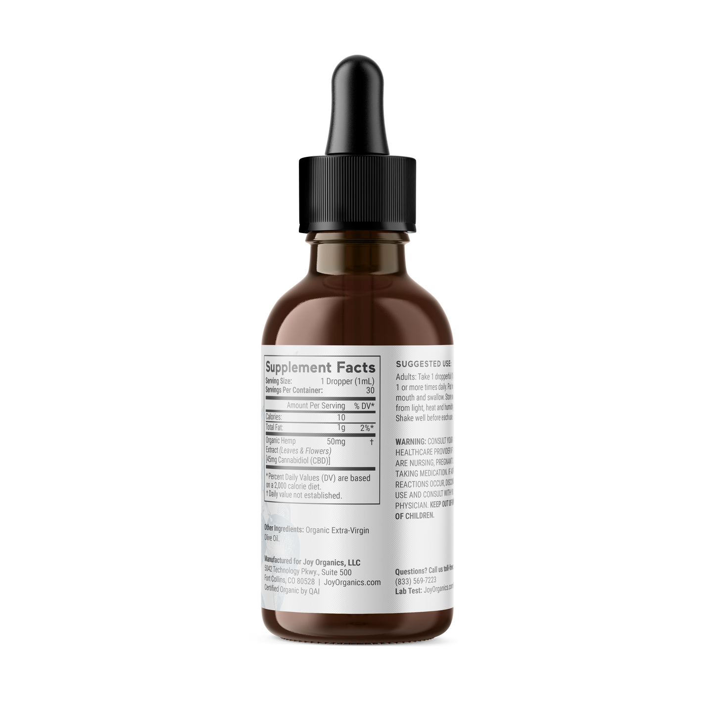 Unflavored: Organic Broad Spectrum CBD Tincture