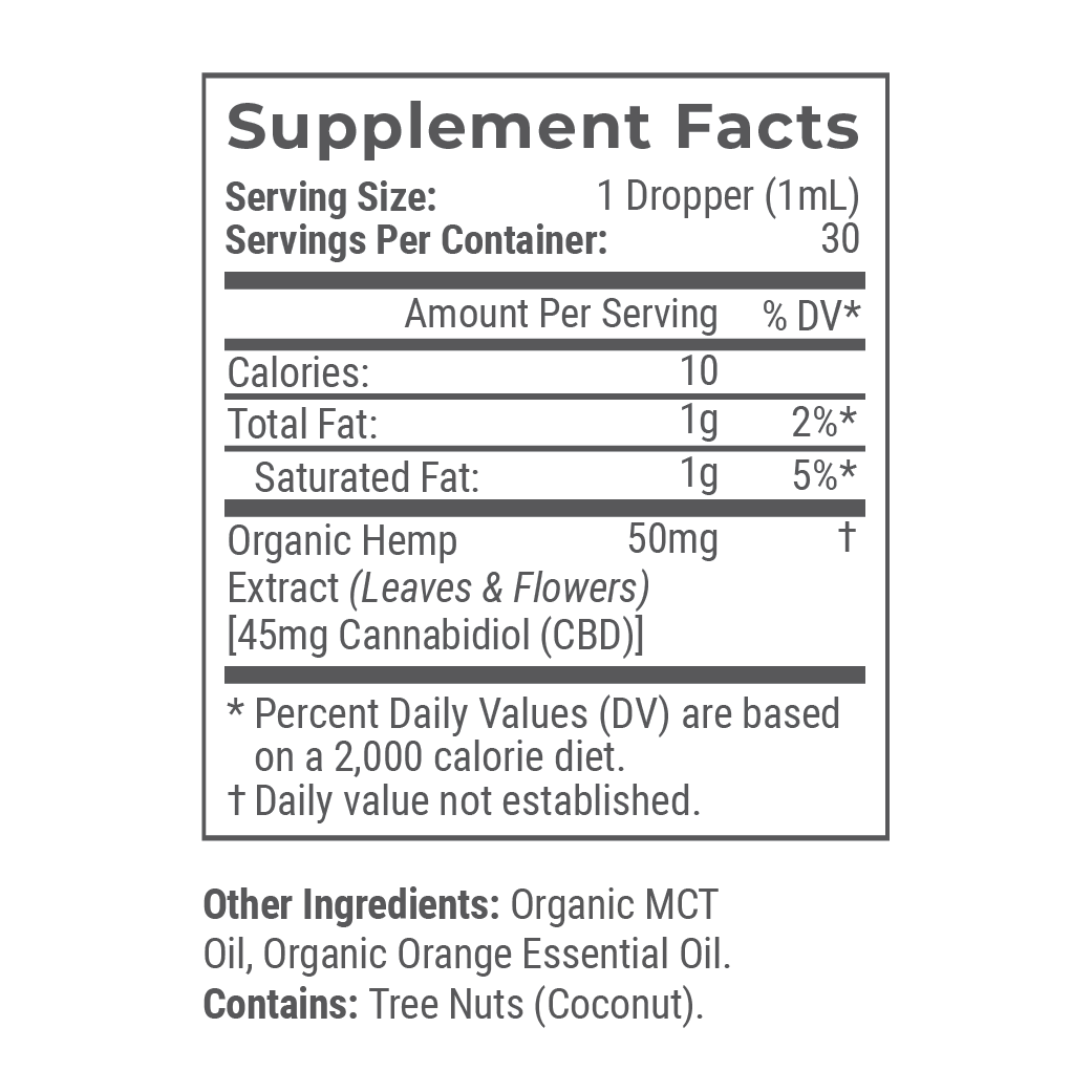 Orange Bliss: Organic Broad Spectrum CBD Tincture