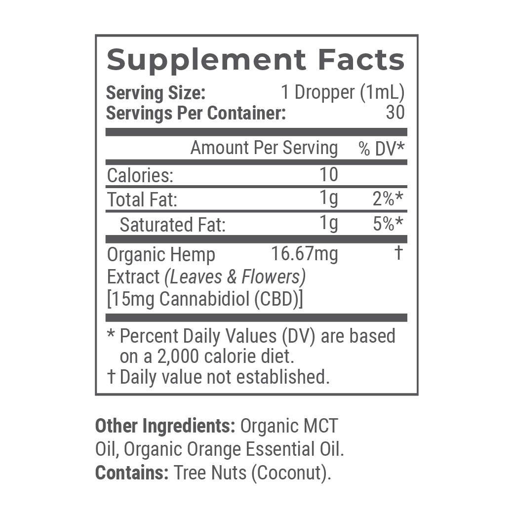 Orange Bliss: Organic Broad Spectrum CBD Tincture